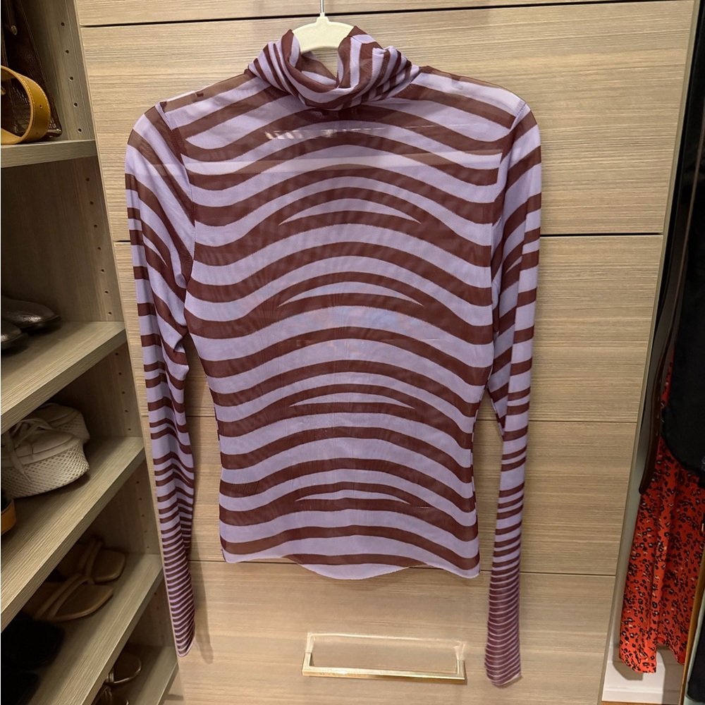 Purple wave sheer top - Picture 4 of 5